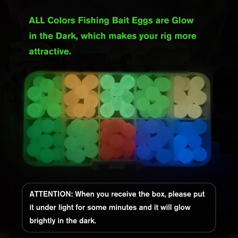 Dovesun Fishing Beads Fishing Line Beads Glow in Dark Fishing Beads for Saltwater 1035pcs/600pcs/250pcs/120pcs Colorful Beads for Fishing Rigs Fishing Bait Eggs - Image 4